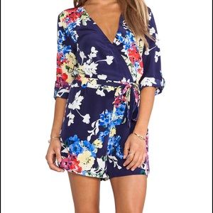 Yumi Kim Floral Navy Romper